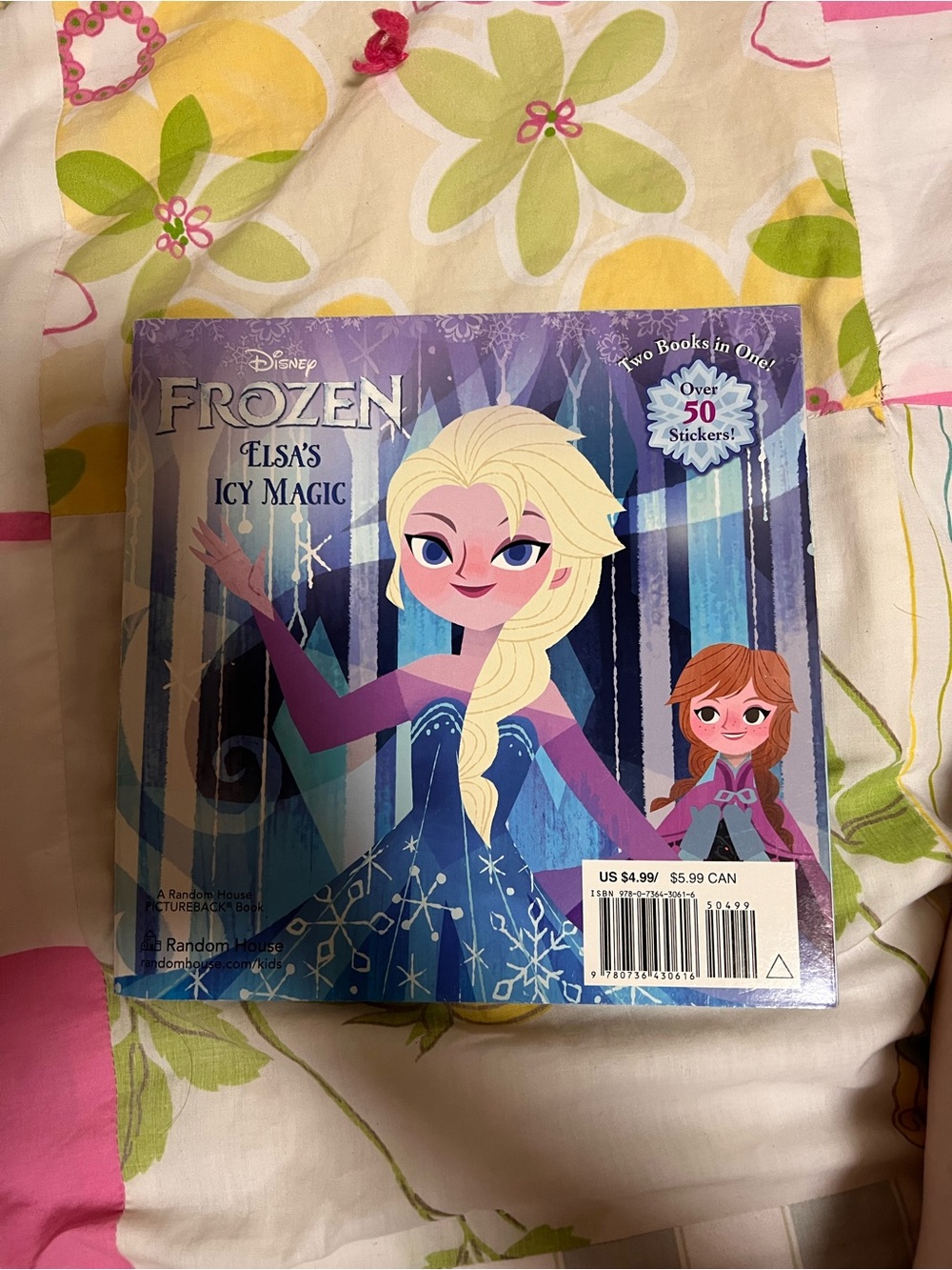 Disney Frozen Elsa Illustrated Story Book - Purple, Blue, Blonde